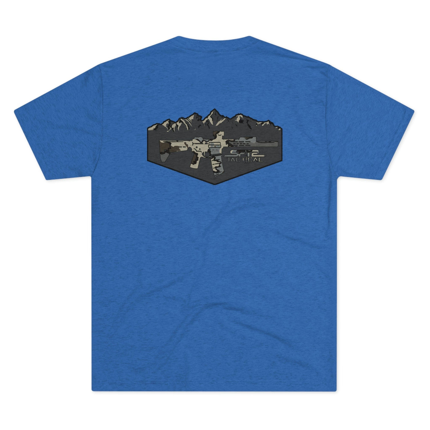 Camo Logo Mountain - Tri-Blend Crew Tee by MyHackerTech