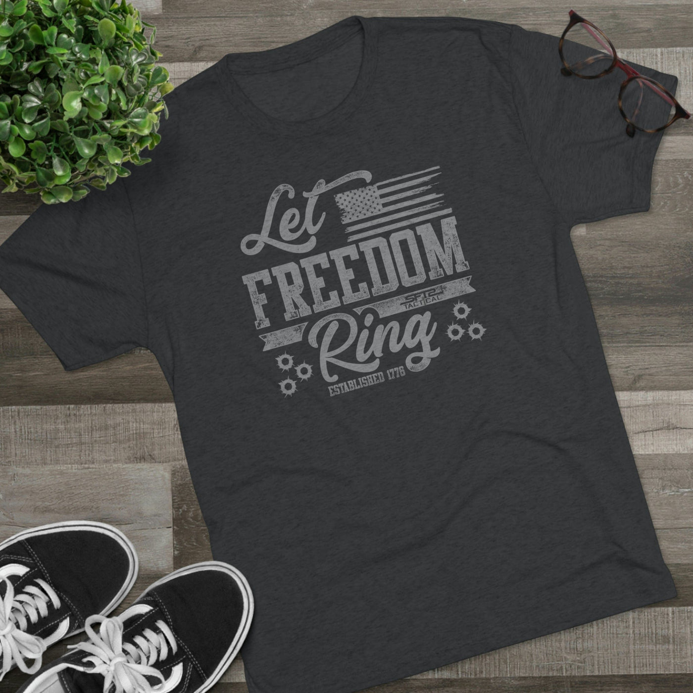 Let Freedom Ring - Tri-Blend Crew Tee by MyHackerTech