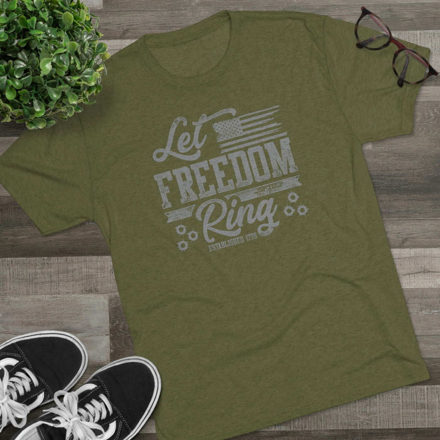 Let Freedom Ring - Tri-Blend Crew Tee by MyHackerTech