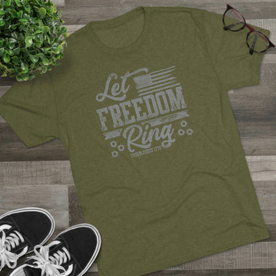 Let Freedom Ring - Tri-Blend Crew Tee by MyHackerTech