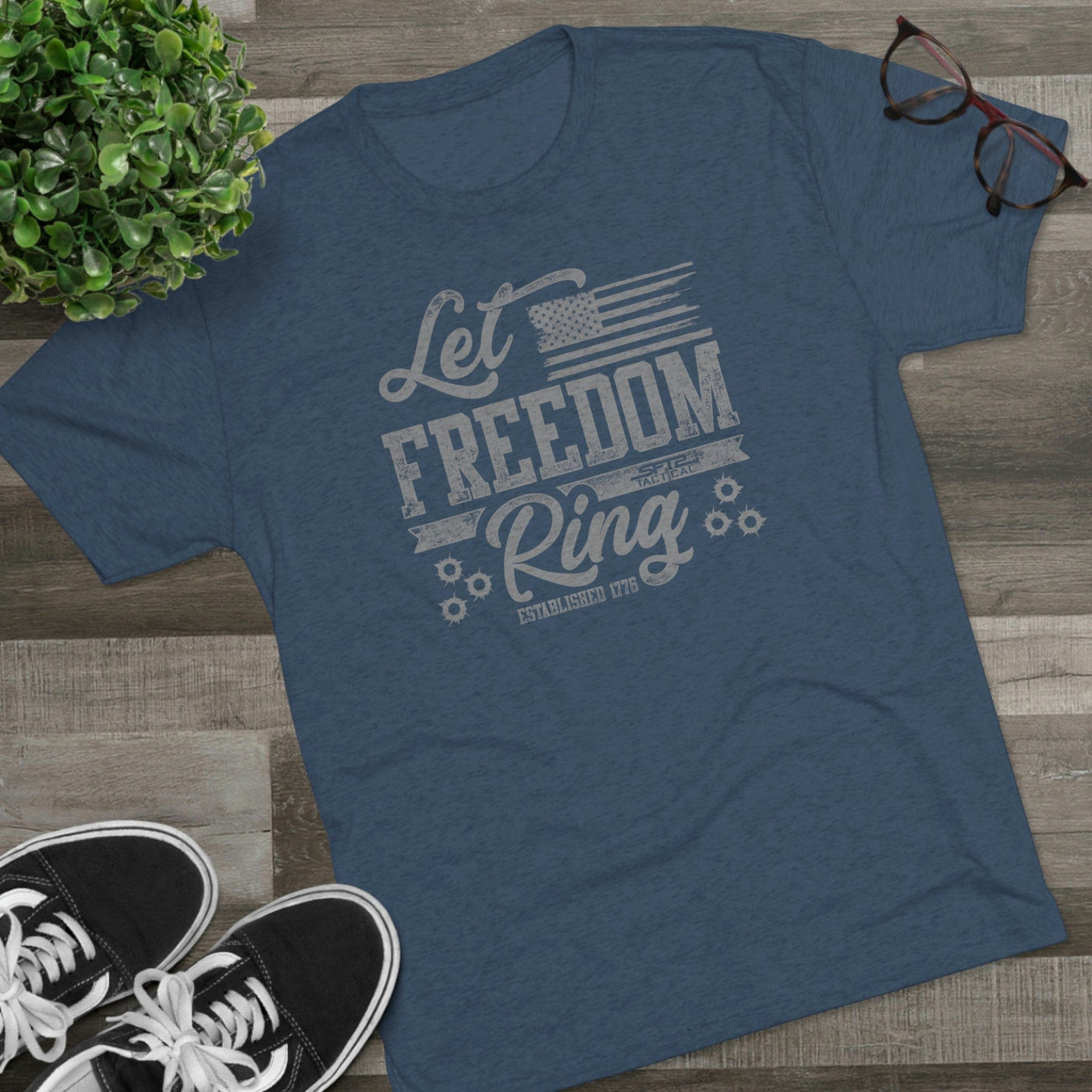 Let Freedom Ring - Tri-Blend Crew Tee by MyHackerTech