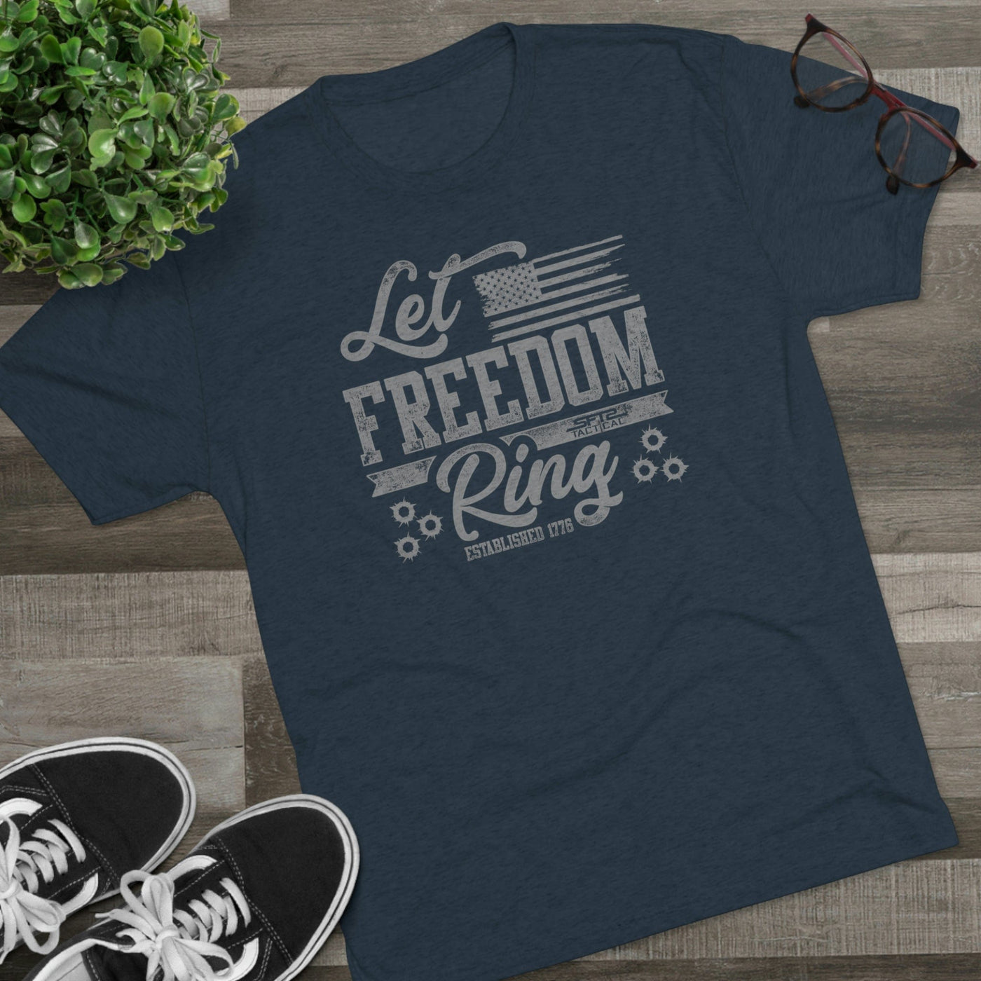 Let Freedom Ring - Tri-Blend Crew Tee by MyHackerTech