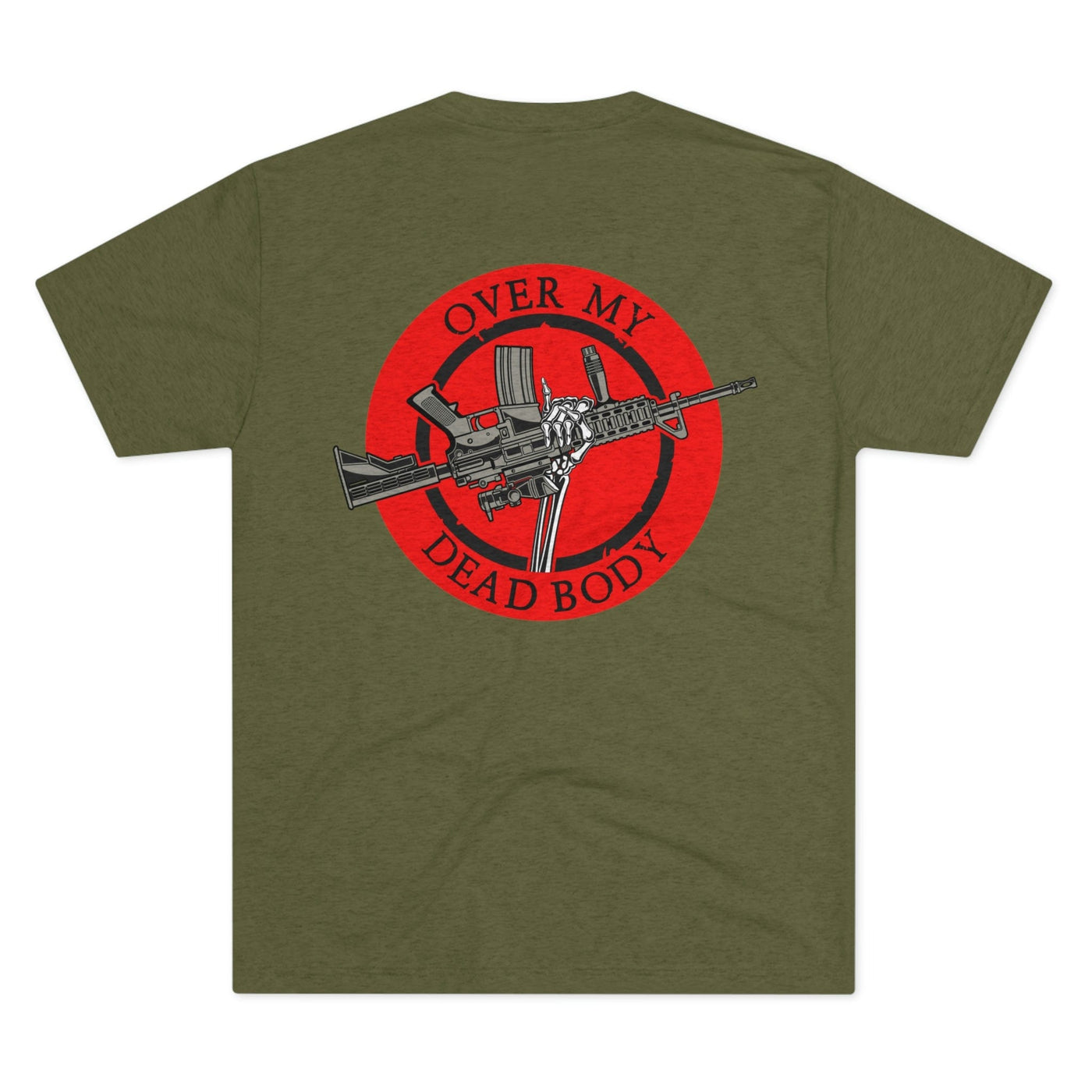 Over My Dead Body - Tri-Blend Crew Tee by MyHackerTech