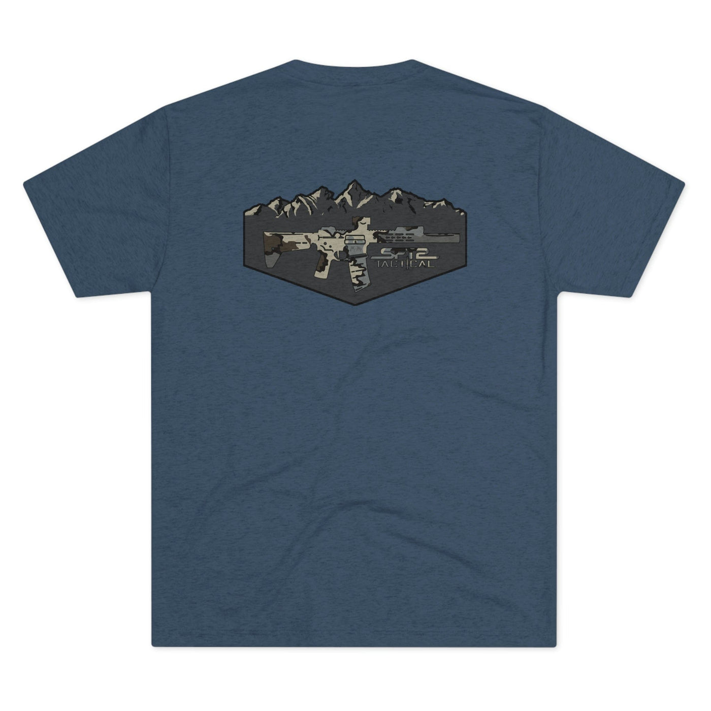 Camo Logo Mountain - Tri-Blend Crew Tee by MyHackerTech