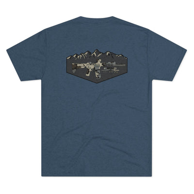 Camo Logo Mountain - Tri-Blend Crew Tee by MyHackerTech