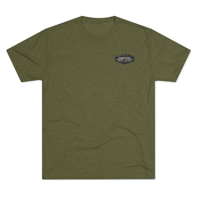 Camo Logo Mountain - Tri-Blend Crew Tee by MyHackerTech