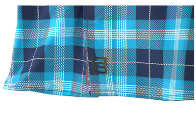 The Titan - Blue Plaid Long Sleeve by MyHackerTech