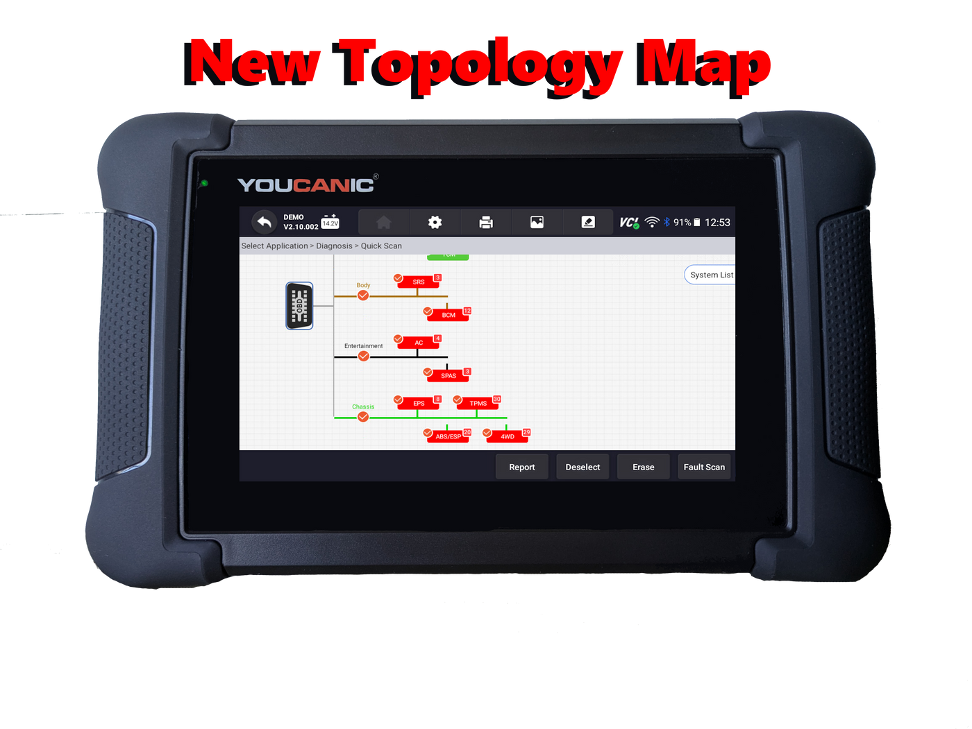 YOUCANIC UCAN II C PRO OBD2 Scanner – AI Powered Full System Diagnostic Tool with Bi-Directional Controls, Coding, Service Functions & Lifetime Updates