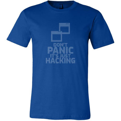 Don't panic it's just hacking - Canvas Mens Shirt by MyHackerTech