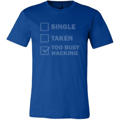 Too busy hacking - Canvas Mens Shirt by MyHackerTech