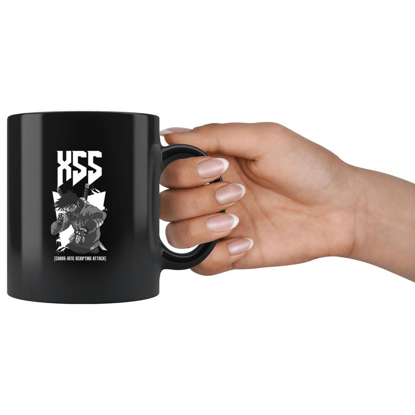XSS cross-site scripting attack - Mug by MyHackerTech