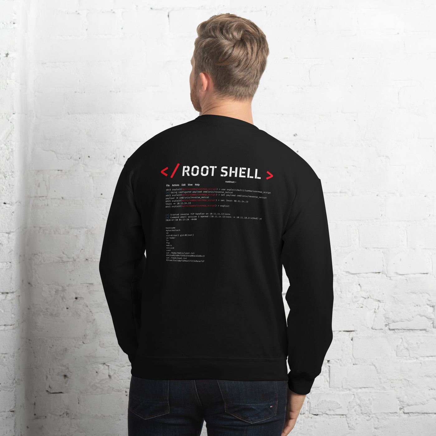 Root Shell - Unisex Sweatshirt ( Back Print )