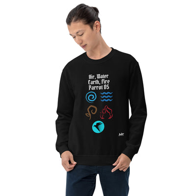 Air, Water, Earth, Fire, Parrot OS - Unisex Sweatshirt