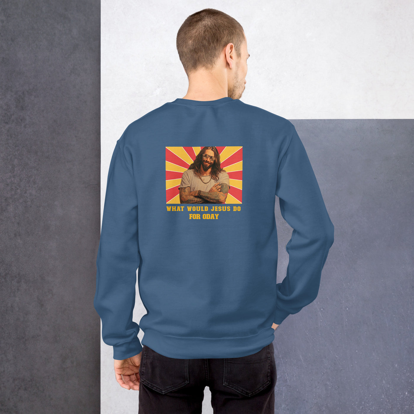 What would Jesus do for 0day v1 - Unisex Sweatshirt ( Back Print )