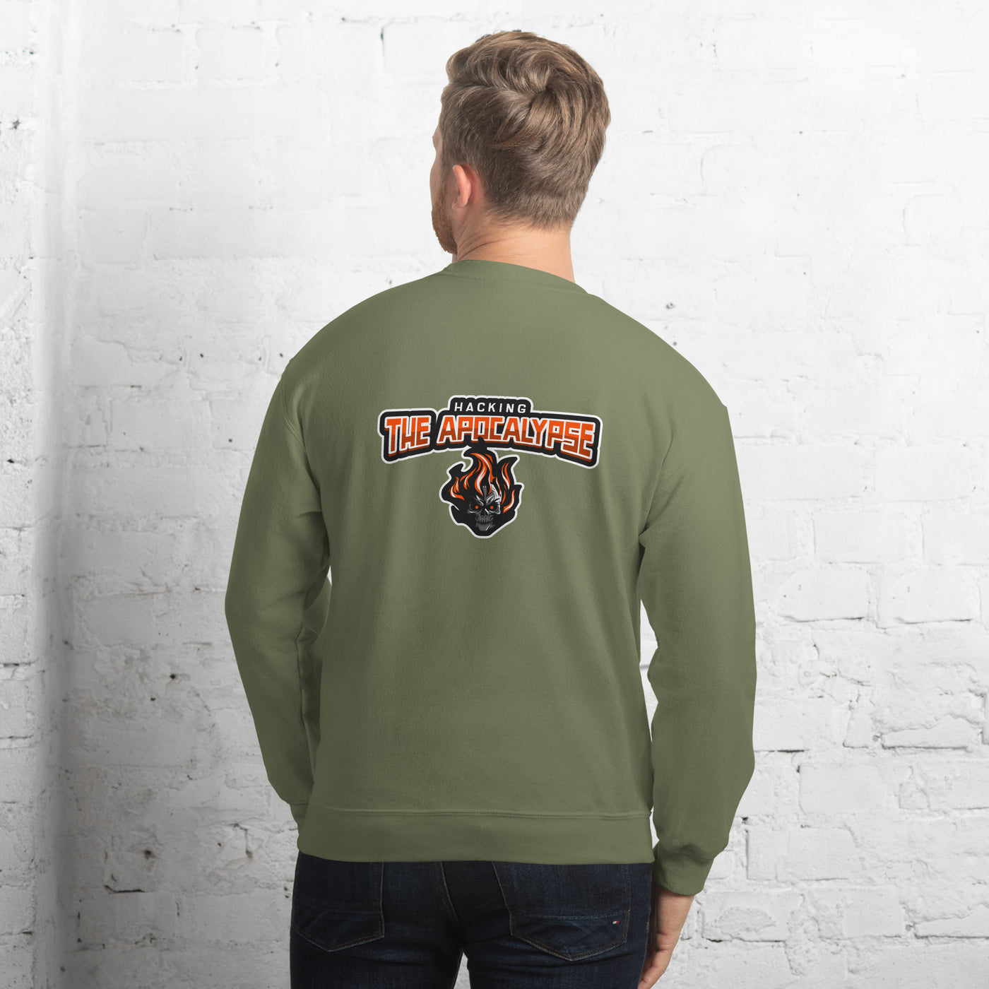 Hacking the Apocalypse V1 - Unisex Sweatshirt ( Back Print )