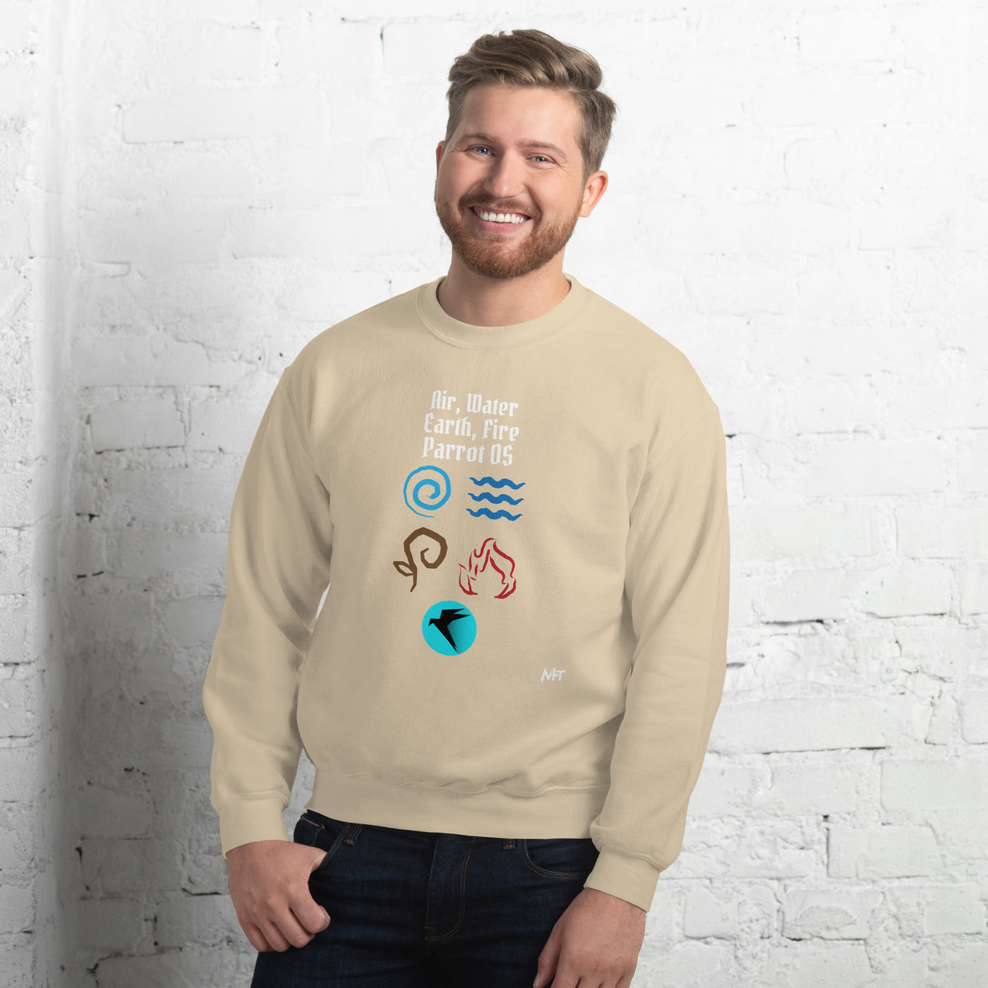 Air, Water, Earth, Fire, Parrot OS - Unisex Sweatshirt