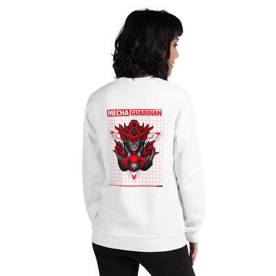 Red Mecha Guardian - Unisex Sweatshirt ( Back Print )