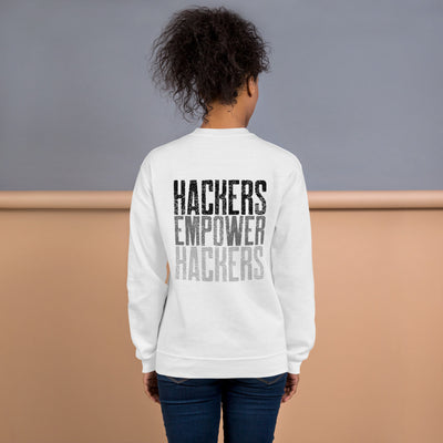 Hackers Empower Hackers V1 - Unisex Sweatshirt ( Back Print )