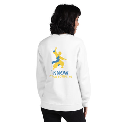 I Know Python Scripting - Unisex Sweatshirt ( Back Print )