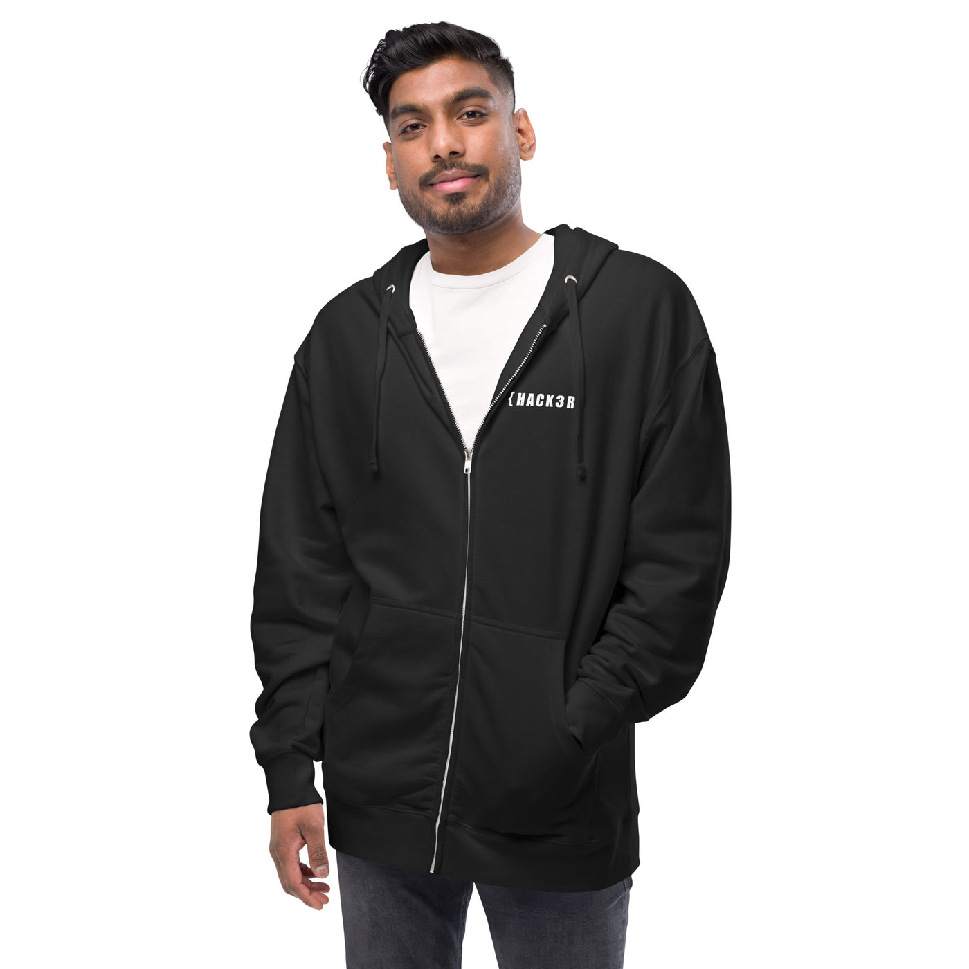 Hack3r - Unisex fleece zip up hoodie