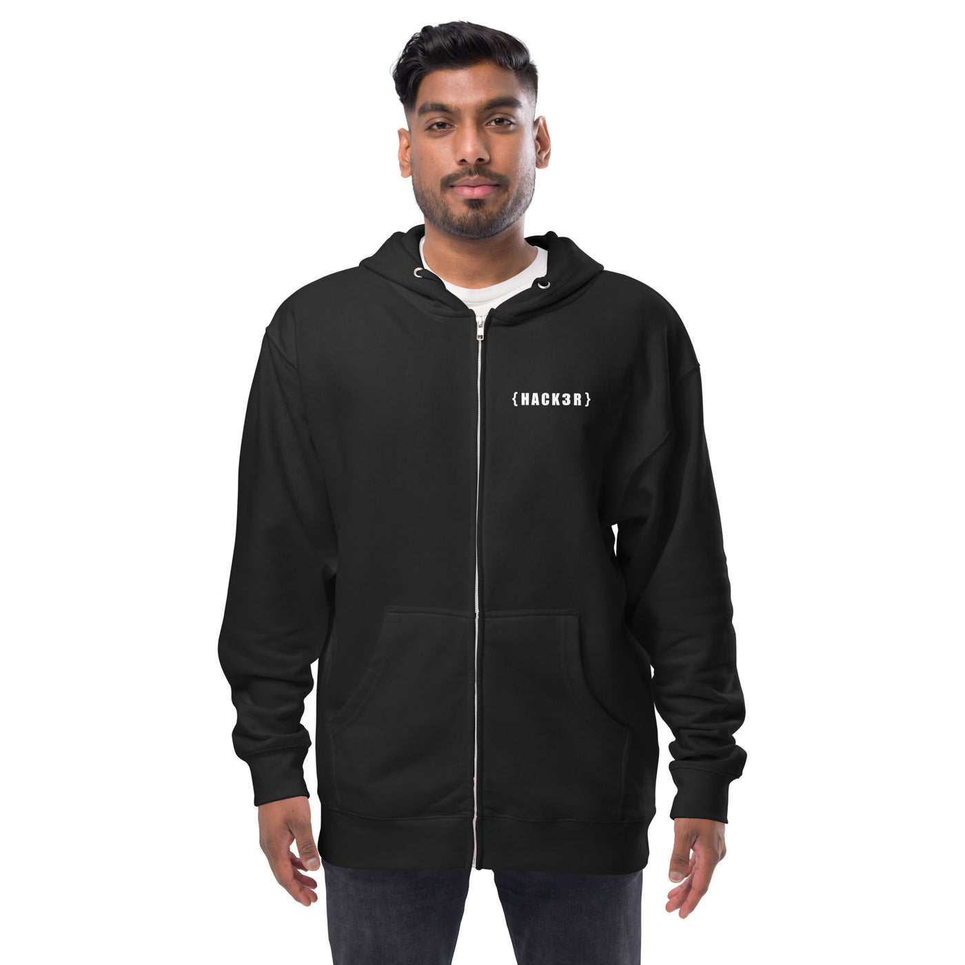Hack3r - Unisex fleece zip up hoodie