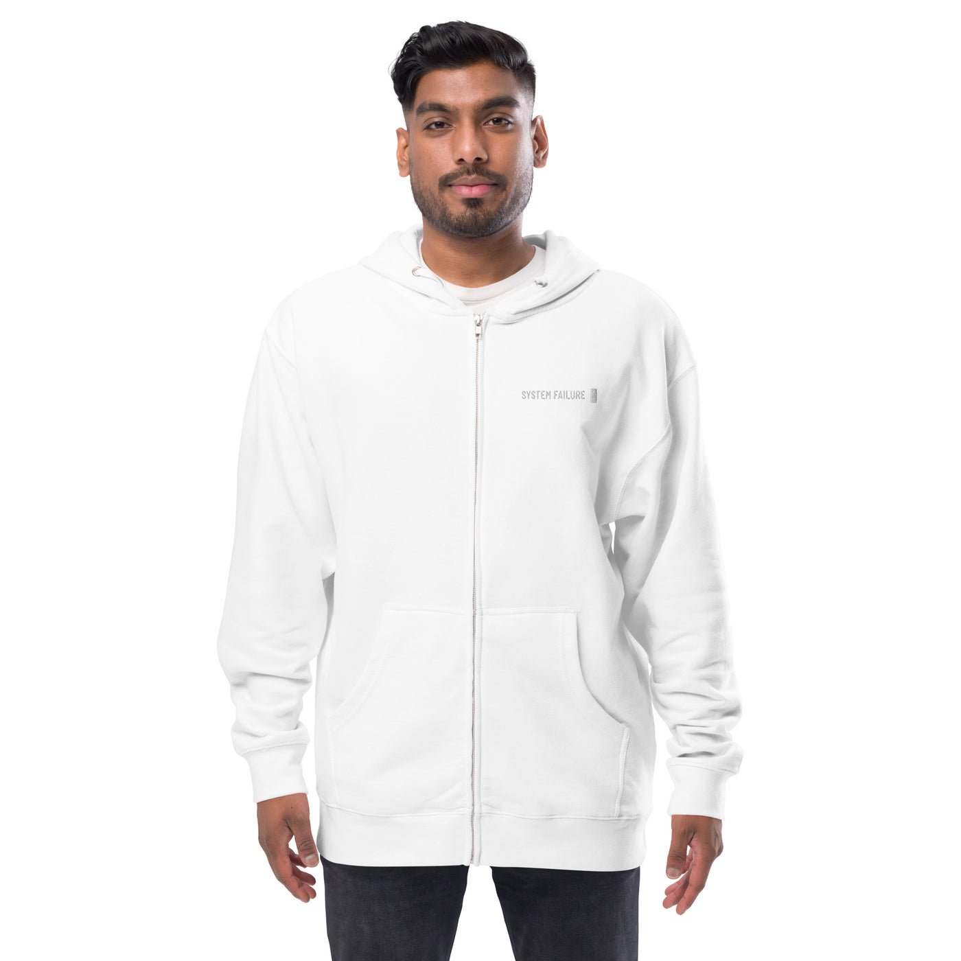 System failure - Unisex fleece zip up hoodie