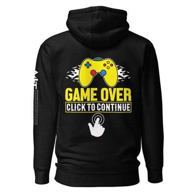 Game Over Click to continue - Unisex Hoodie ( Back Print )