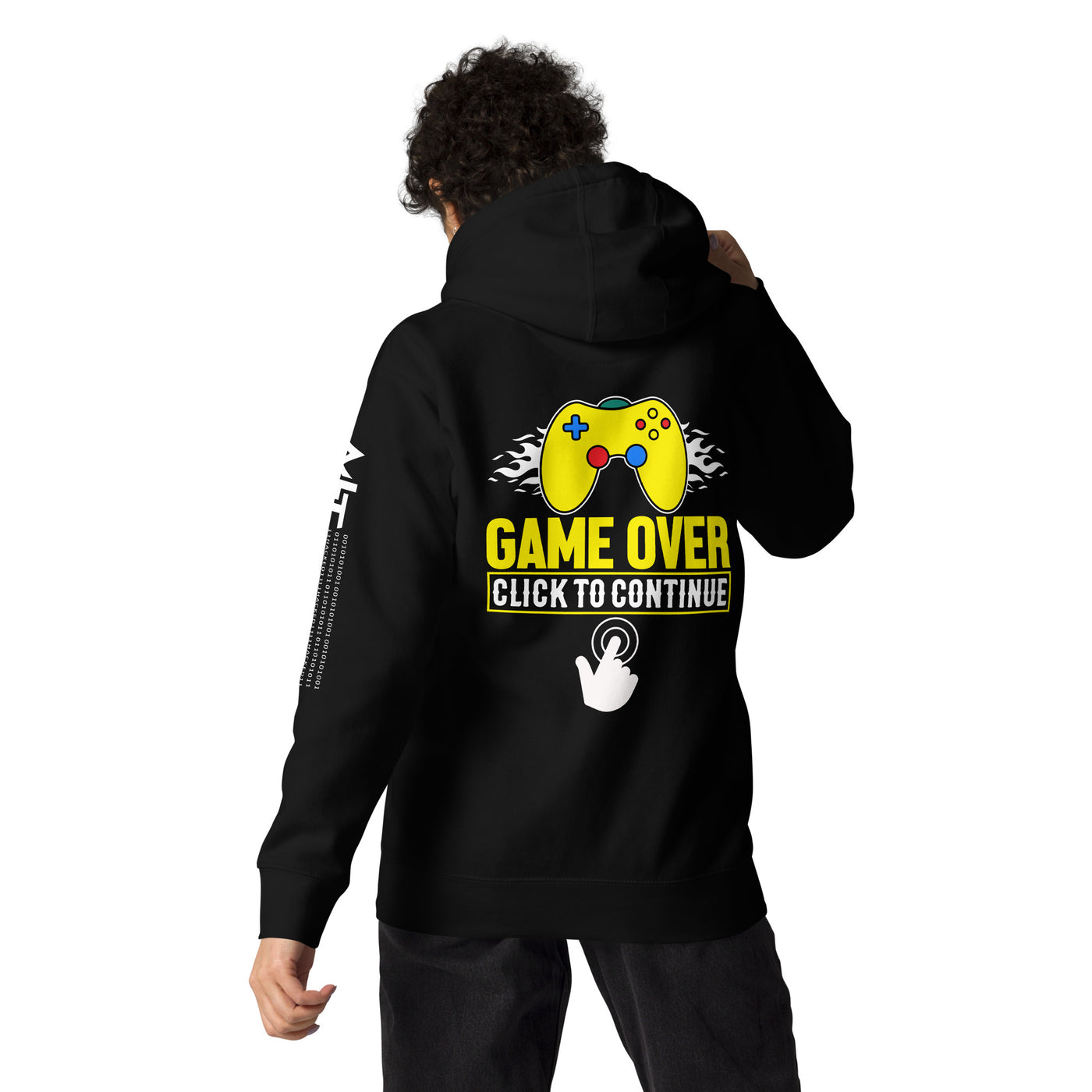 Game Over Click to continue - Unisex Hoodie ( Back Print )