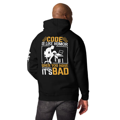 Code is like Humor, When you have to explain it, it is bad Unisex Hoodie ( Back Print )