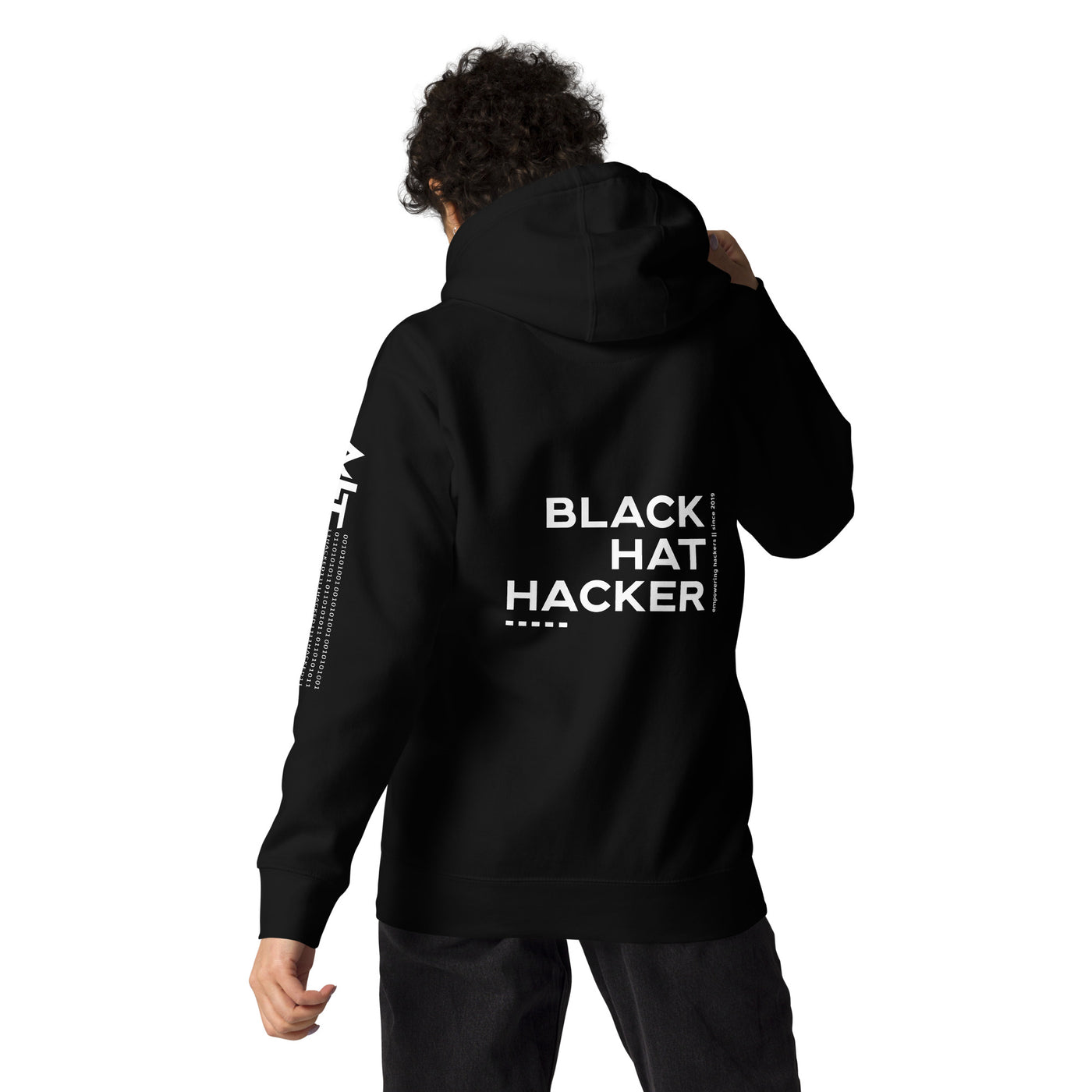 Black Hat Hacker V12 Unisex Hoodie  ( Back Print )