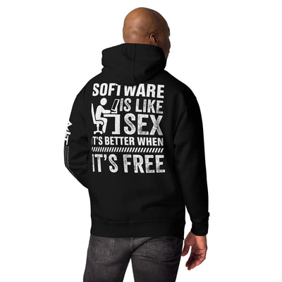 Software is Like Sex - Unisex Hoodie  ( Back Print )