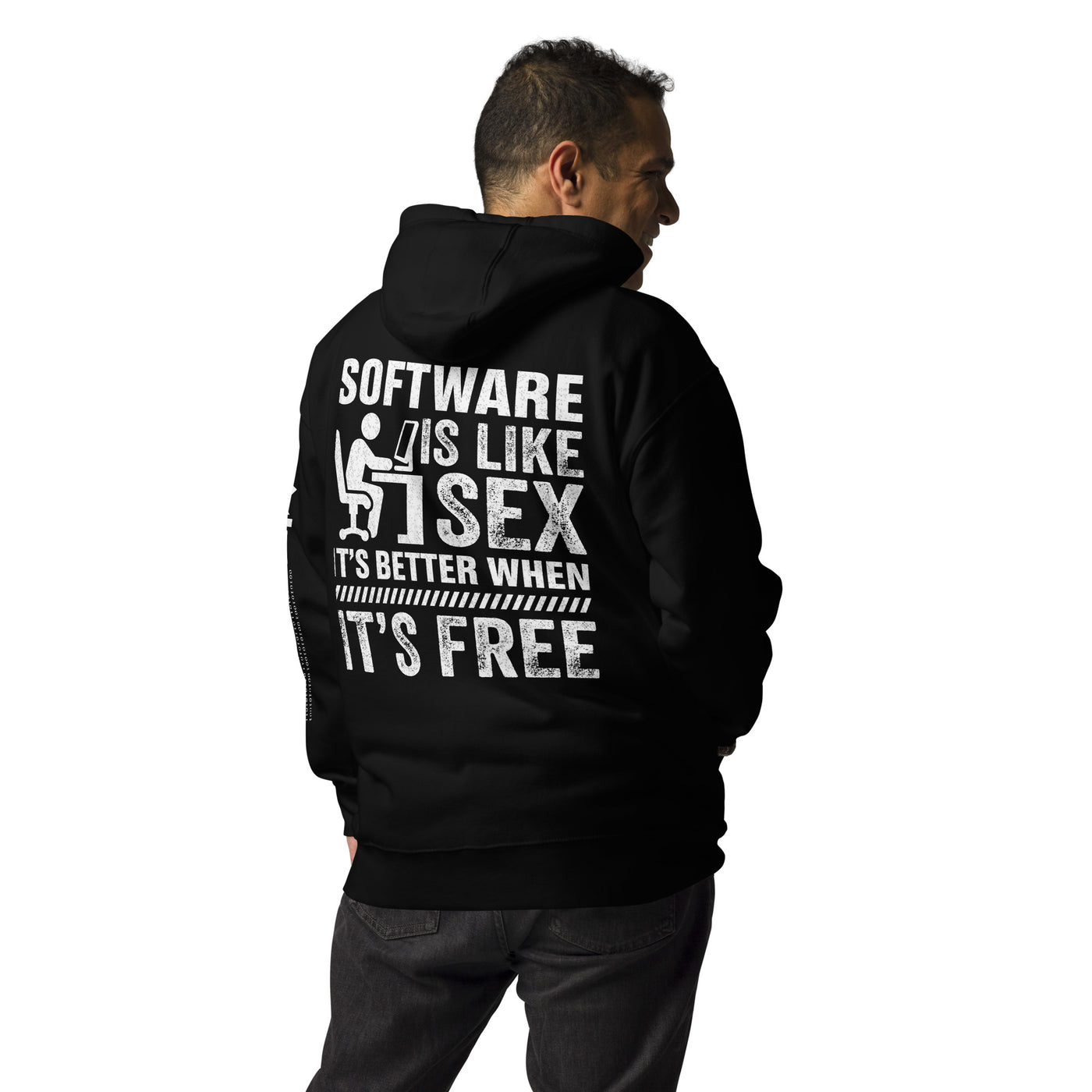Software is Like Sex - Unisex Hoodie  ( Back Print )