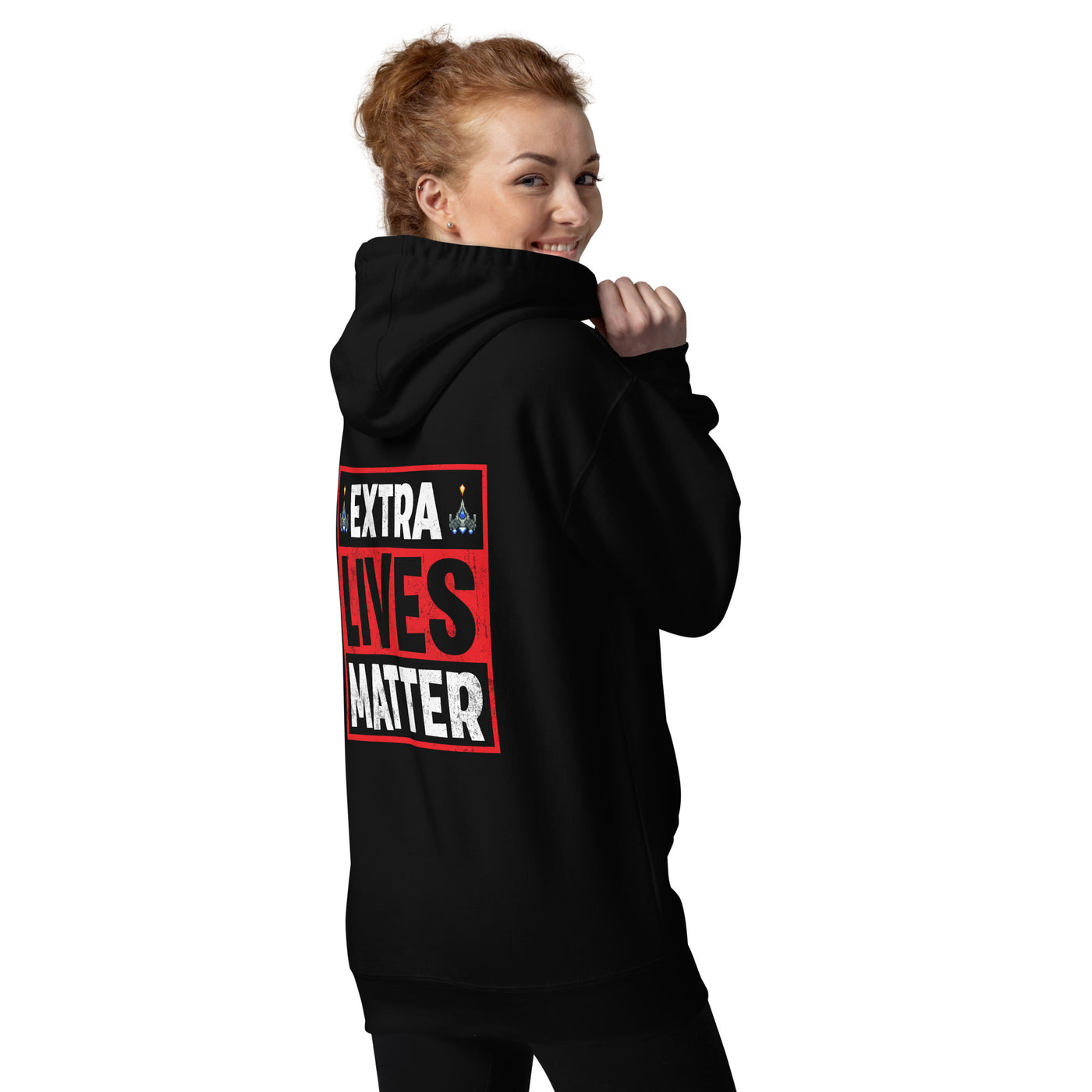Extra Lives Matter Unisex Hoodie ( Back Print )