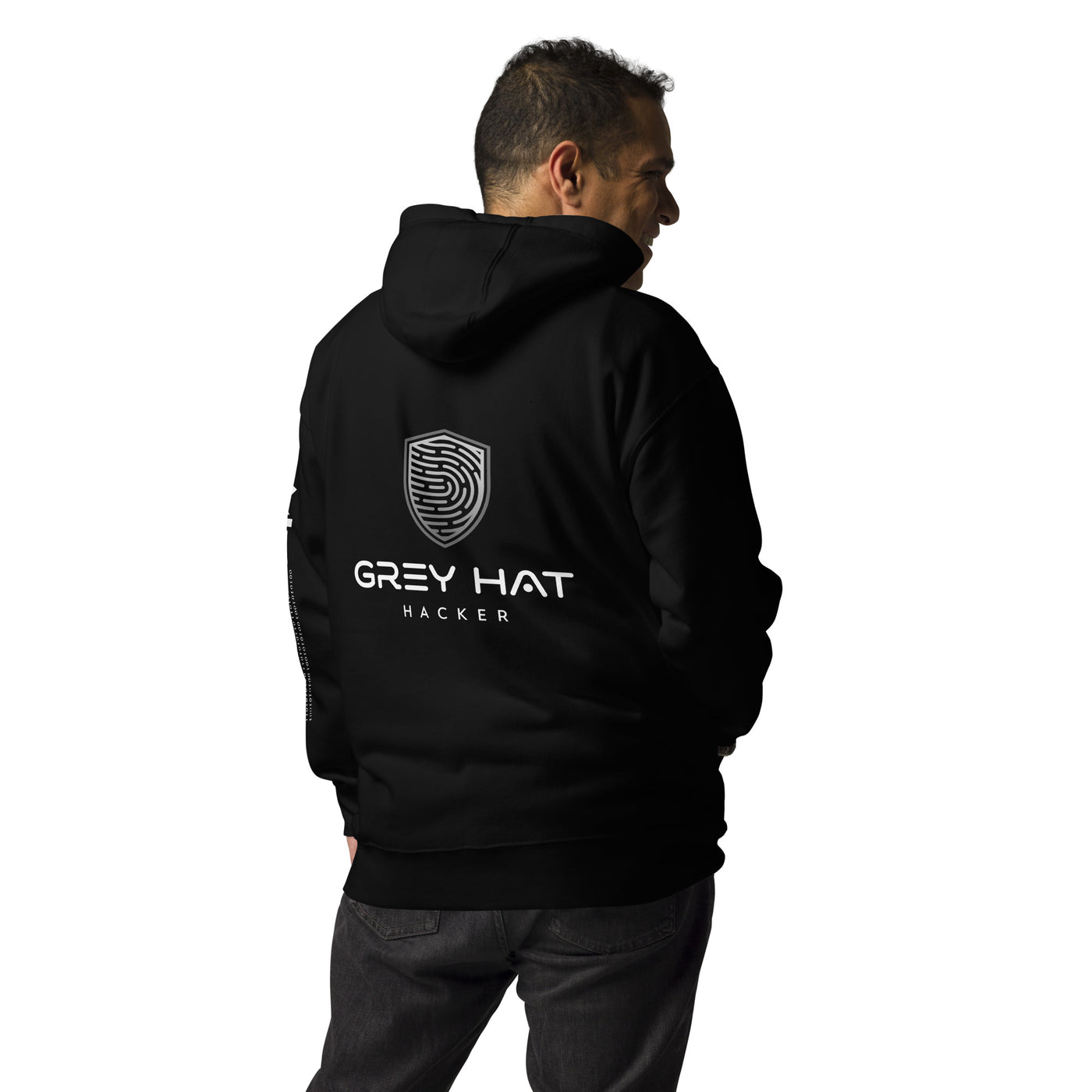 Grey Hat Hacker V5 - Unisex Hoodie ( Back Print )
