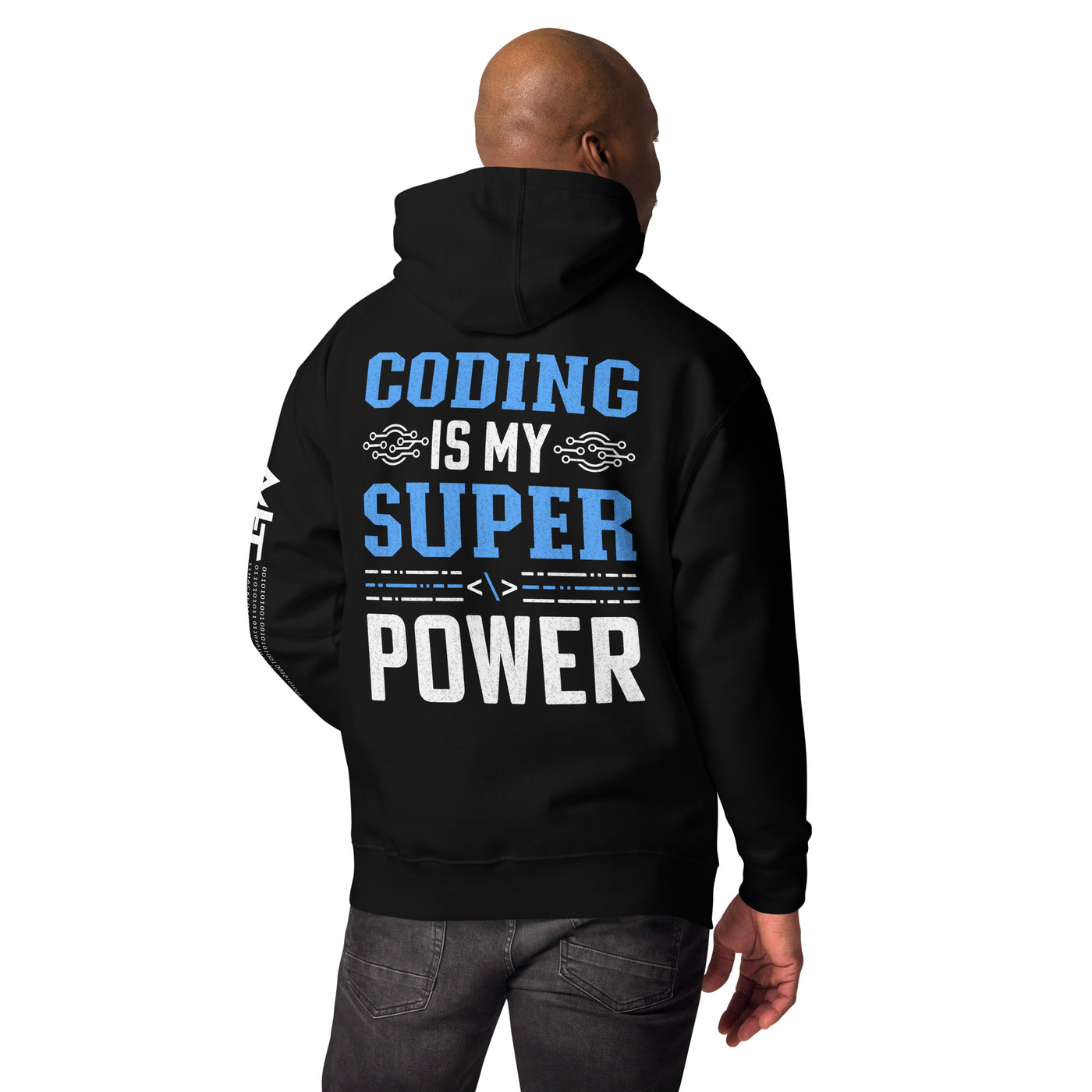 Coding is My Super Power Unisex Hoodie( Back Print )