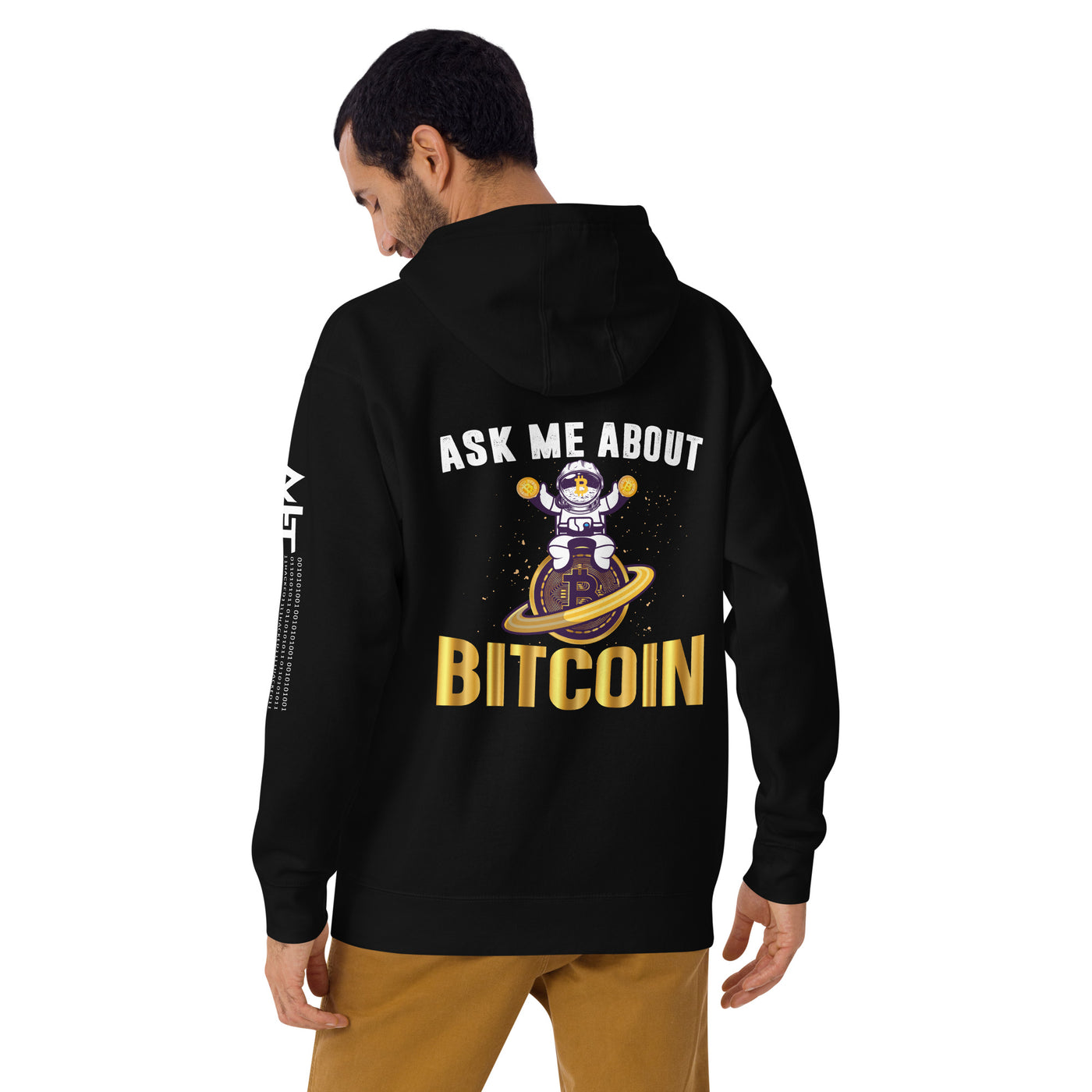 Ask Me about Bitcoin Unisex Hoodie ( Back Print )