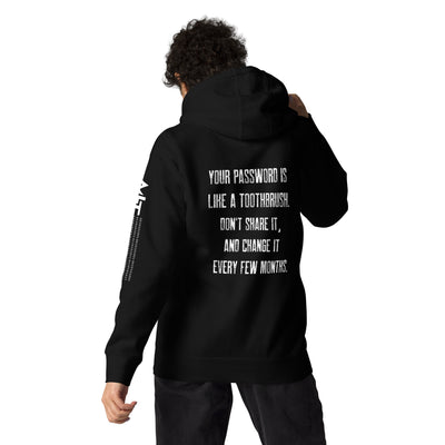 Your password is like a toothbrush V1 - Unisex Hoodie ( Back Print )