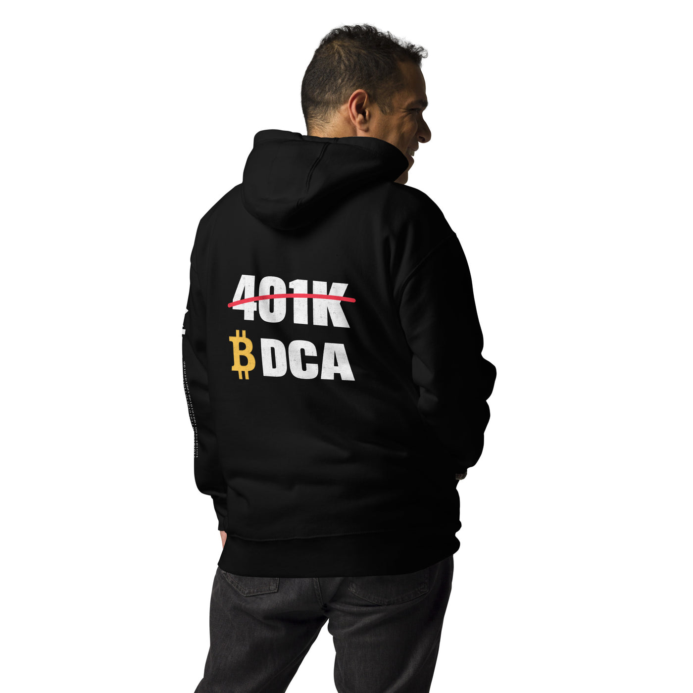 401K Bitcoin DCA Unisex Hoodie ( Back Print )