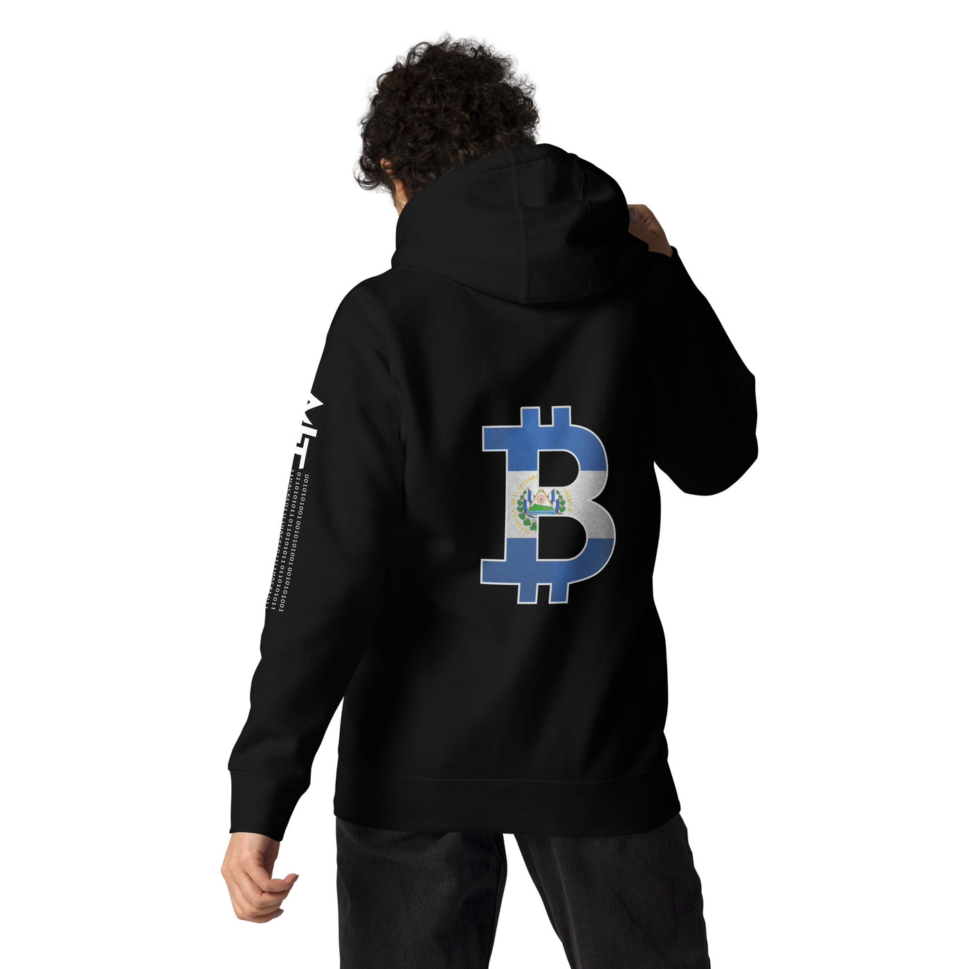 Blue Flag inside Bitcoin - Unisex Hoodie