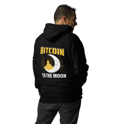 Bitcoin to the moon - Unisex Hoodie (back print)