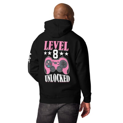 Level 8 Unlocked - Unisex Hoodie ( Back Print )