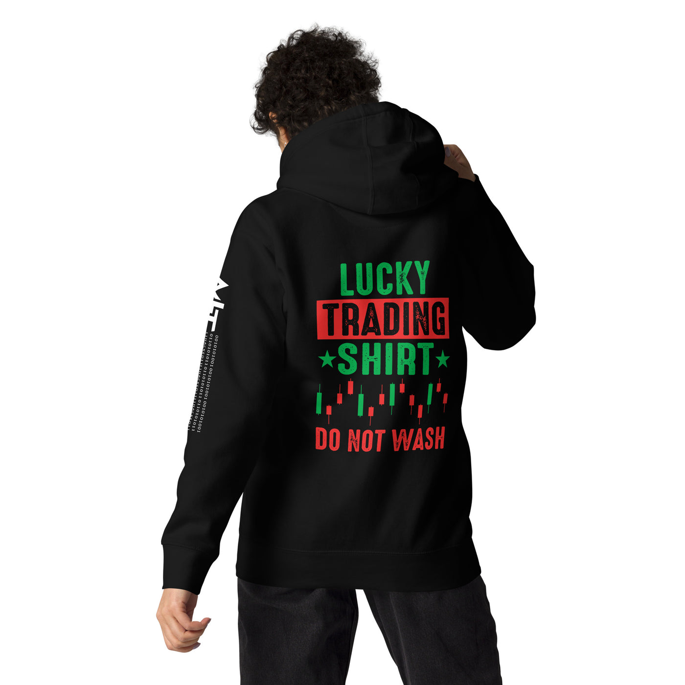 Lucky trading shirt do not Wash - Unisex Hoodie ( Back Print )