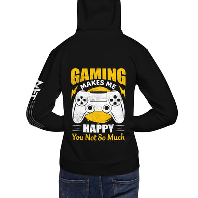 Gaming Makes me Happy (MAHFUZ) - Unisex Hoodie ( Back Print )