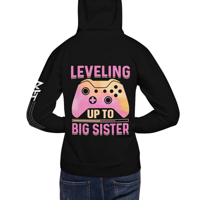 Levelling up to Big Sister - Unisex Hoodie ( Back Print )