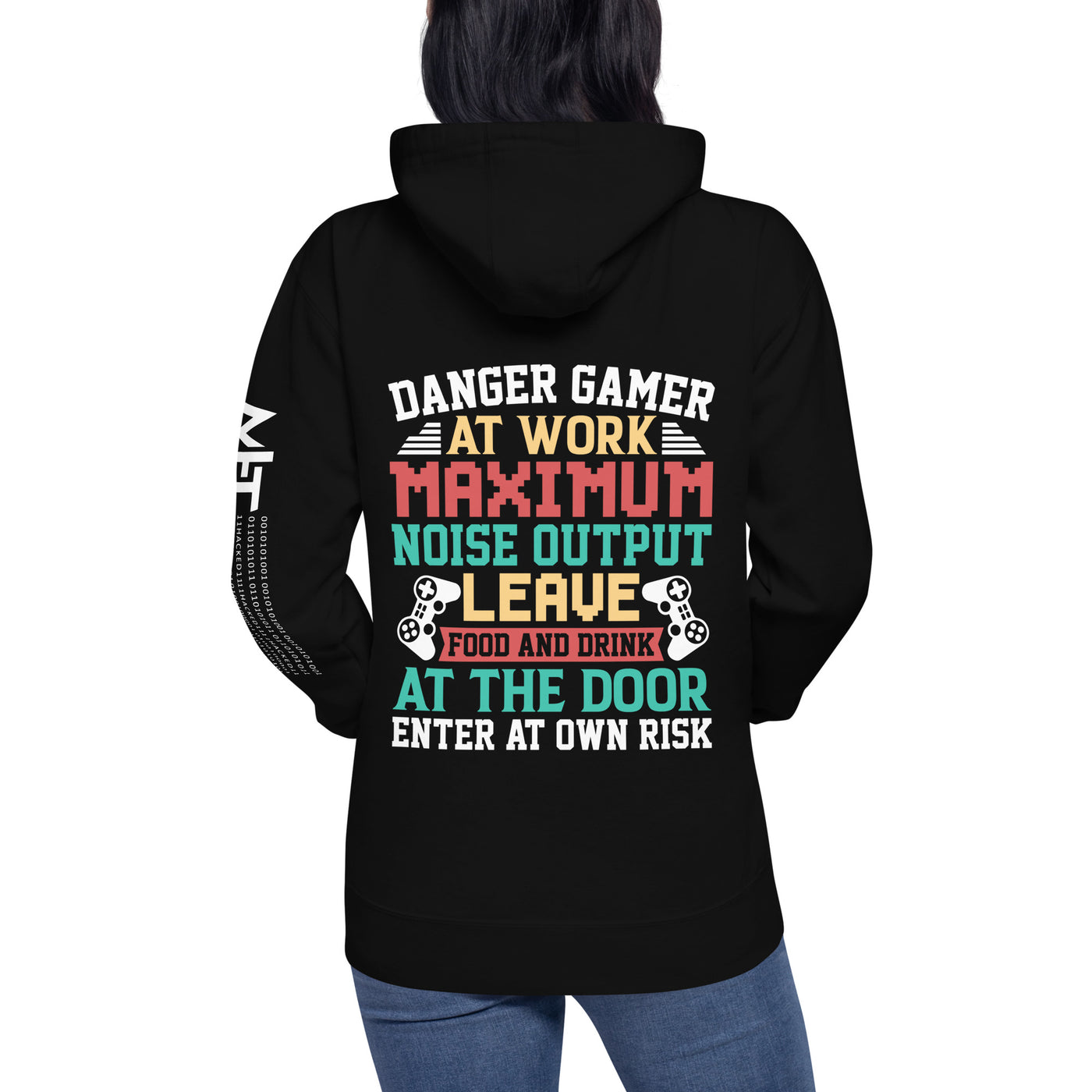 Danger Gamer Enter At Own Risk - Unisex Hoodie ( Back Print )
