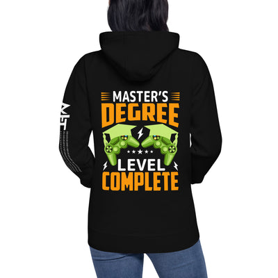 Master Degree Level Complete - Unisex Hoodie ( Back Print )