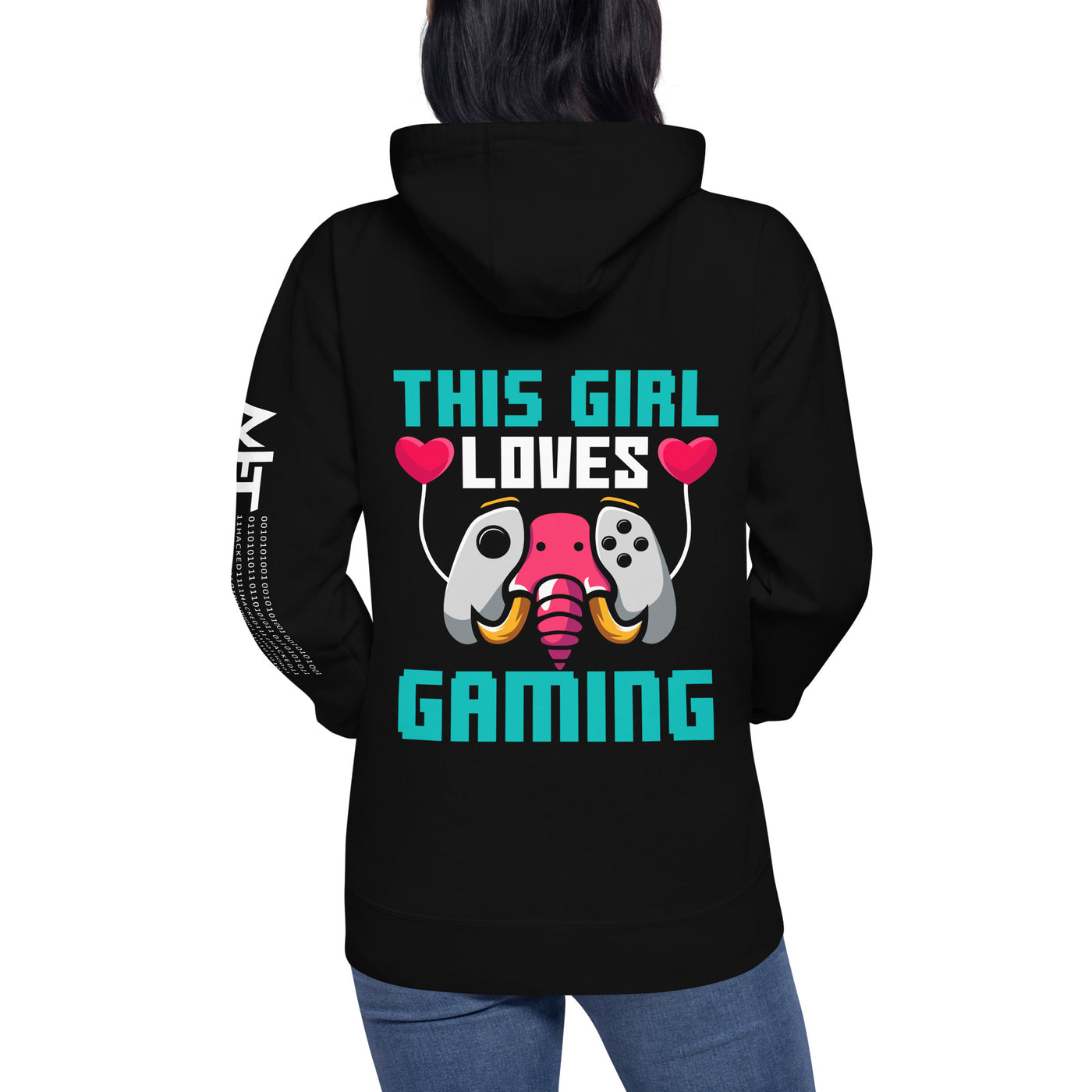 This girl Loves video games ( RiMa ) - Unisex Hoodie ( Back Print )