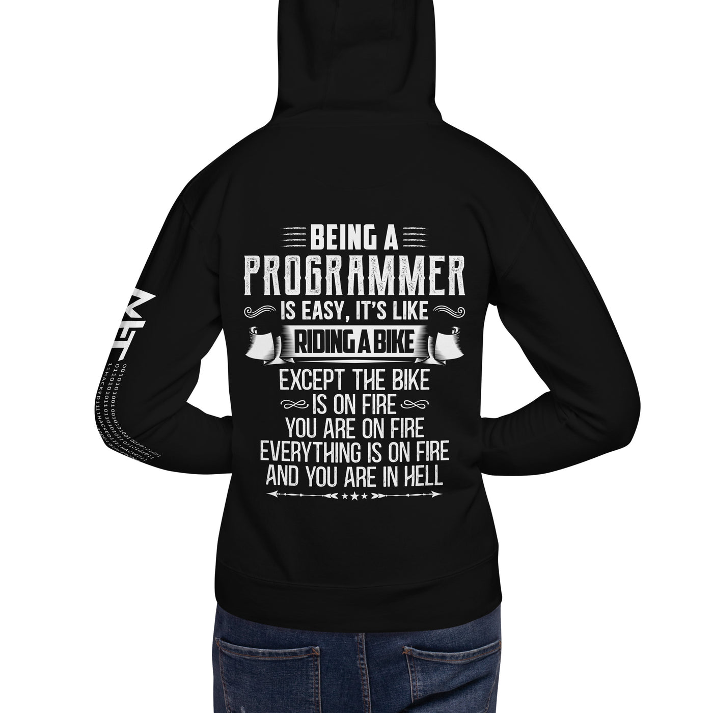 Being a Programmer is easy - Unisex Hoodie ( Back Print )