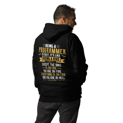 Being a Programmer is easy V2 - Unisex Hoodie ( Back Print )