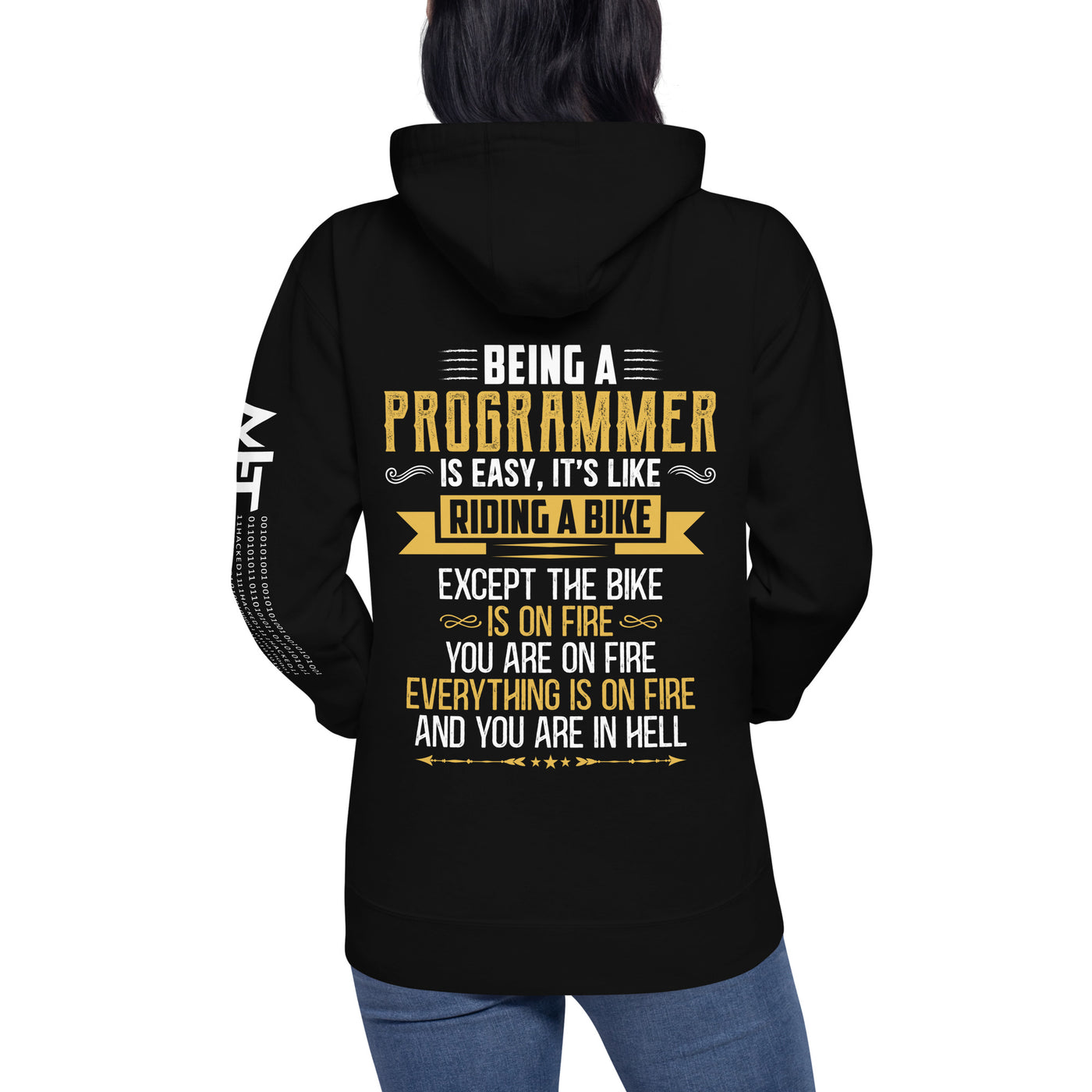 Being a Programmer is easy V2 - Unisex Hoodie ( Back Print )